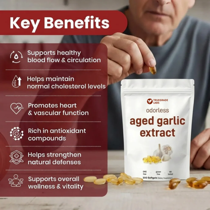 Gereifter Knoblauchextrakt – 7500 mg geruchlose Weichkapseln